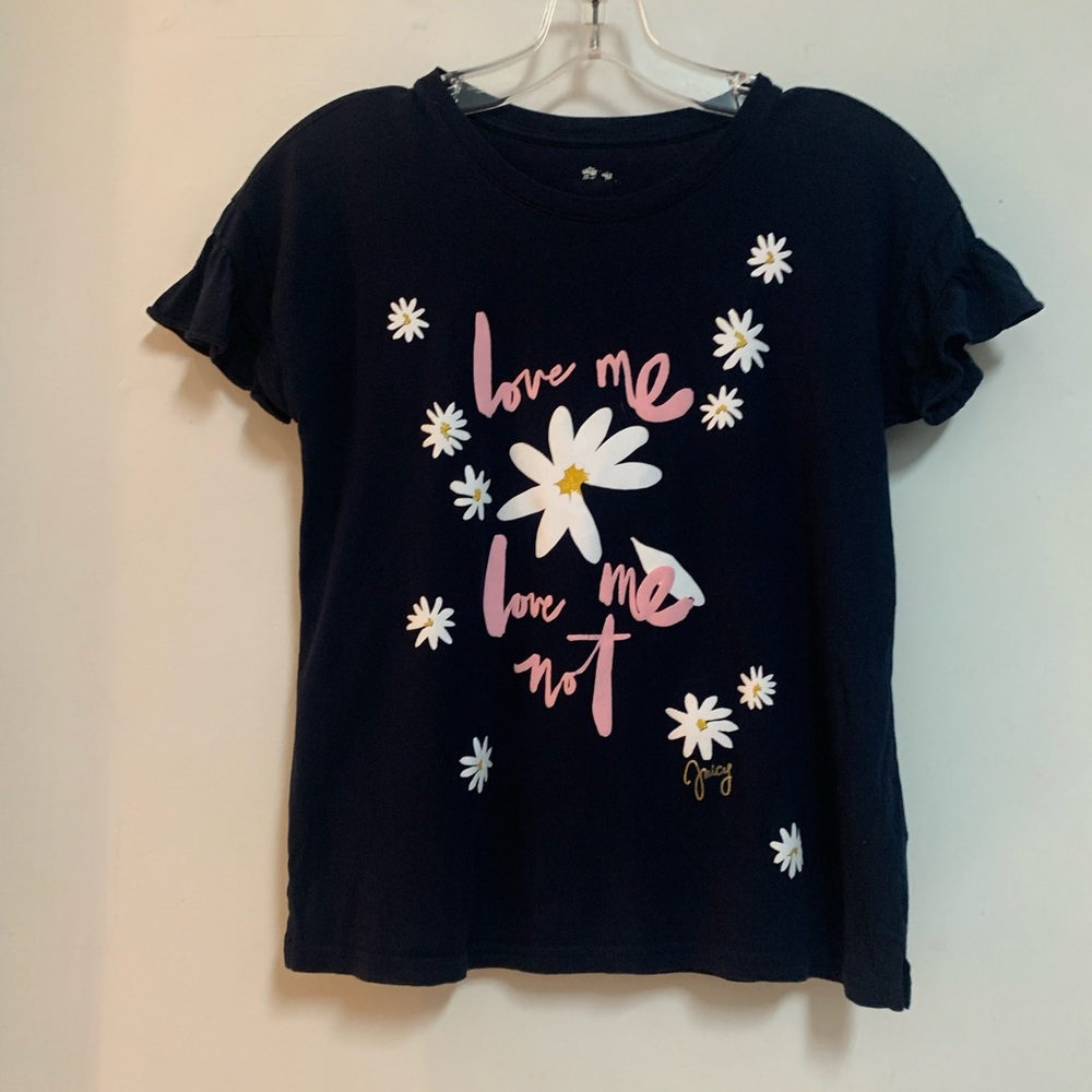 Juicy Couture Organic Daisy t-shirt with ruffle trim sleeves